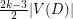 $ \frac{2k-3}{2}|V(D)| $