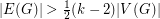 $ |E(G)| > \frac{1}{2} (k-2) |V(G)| $